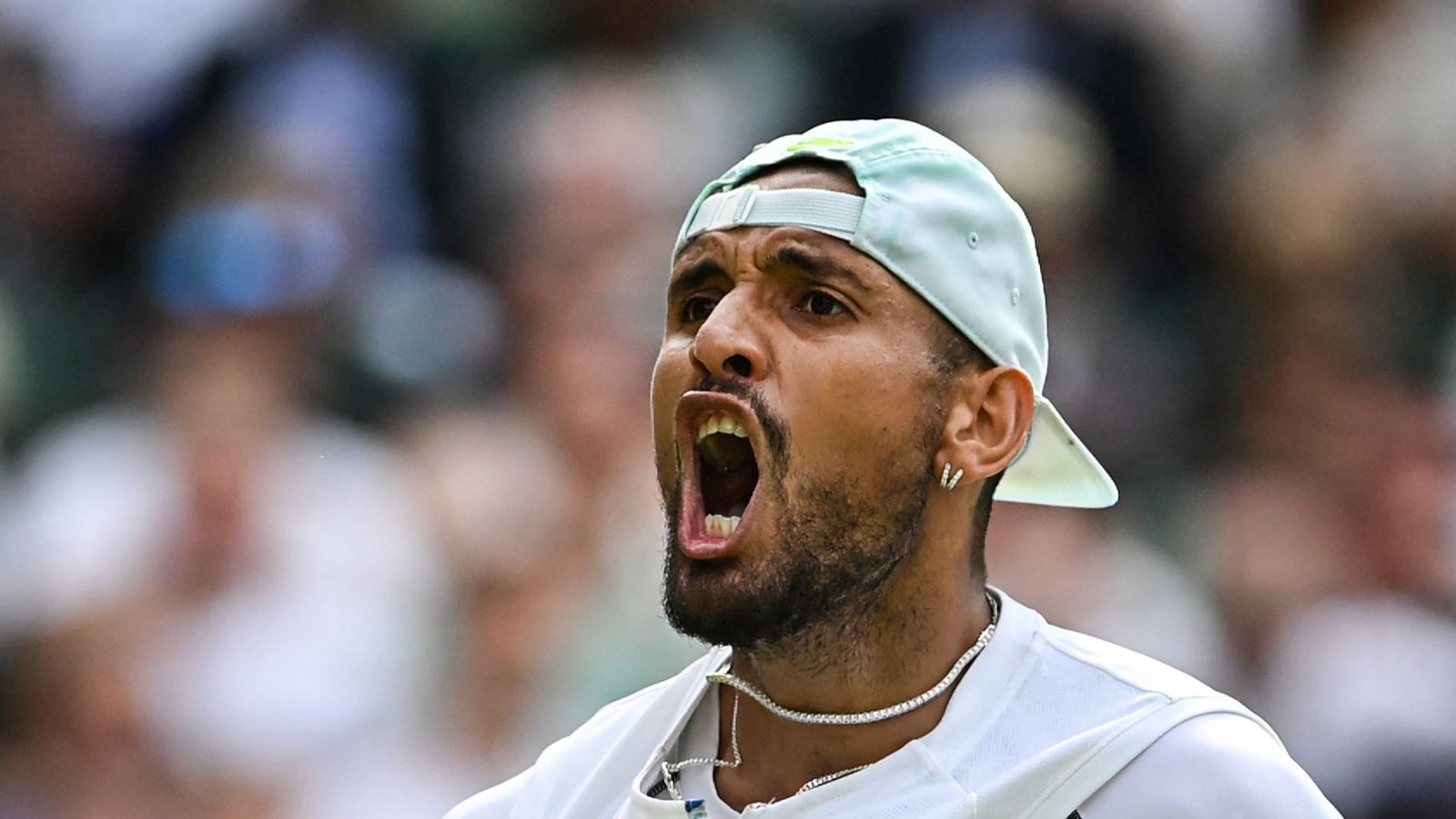 Nick Kyrgios steht im Viertelfinale von Wimbledon.Foto: AFP/GLYN KIRK