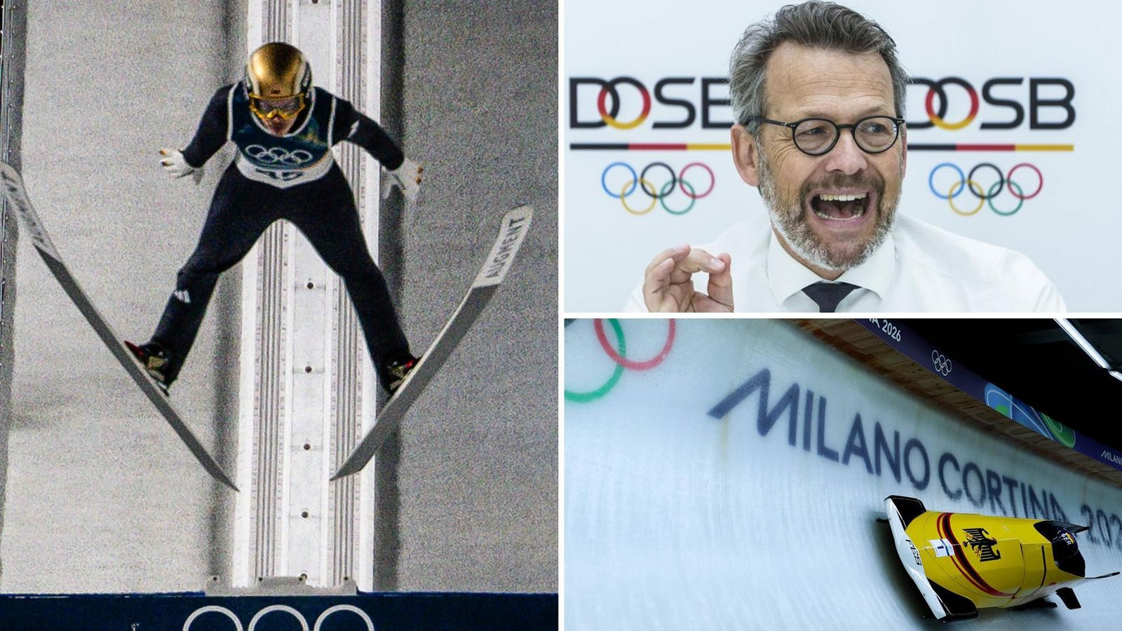 Positives Beispiel: Gold-Skispringer Philipp Raimund belegt laut DOSB-Boss Otto Fricke, dass Deutschlands Wintersport mehr zu bieten hat als Erfolge im Eiskanal.Foto: Imago (2), dpa Positives Beispiel: Gold-Skispringer Philipp Raimund belegt laut DOSB-Boss Otto Fricke, dass Deutschlands Wintersport mehr zu bieten hat als Erfolge im Eiskanal.Foto: Imago (2), dpa