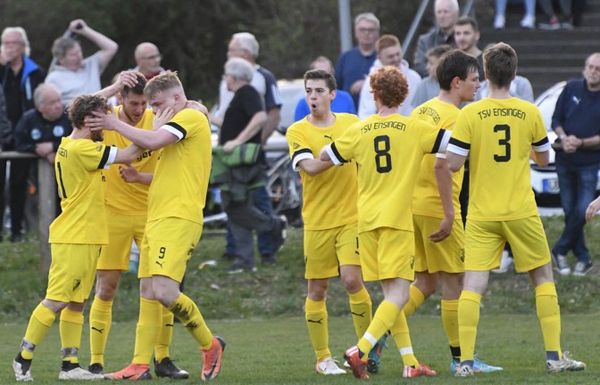 Der Jubel der Ensinger kannte schon nach dem 1:0 keine Grenzen. <span class='image-autor'>Foto: Leitner</span>