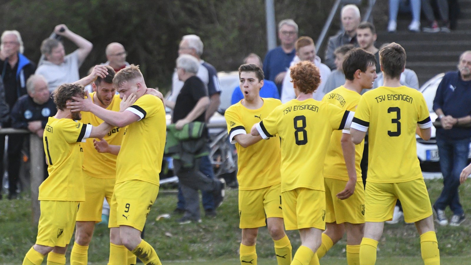 Der Jubel der Ensinger kannte schon nach dem 1:0 keine Grenzen. Foto: Leitner Der Jubel der Ensinger kannte schon nach dem 1:0 keine Grenzen. Foto: Leitner