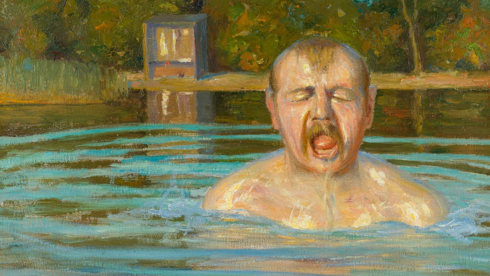 Ungewöhnlicher Schnappschuss: Philipp Klein malte 1899 seinen Malerkollegen Lovis Corinth, der ein leidenschaftlicher Schwimmer war.Foto: H. W. Fichter Kunsthandel Ungewöhnlicher Schnappschuss: Philipp Klein malte 1899 seinen Malerkollegen Lovis Corinth, der ein leidenschaftlicher Schwimmer war.Foto: H. W. Fichter Kunsthandel
