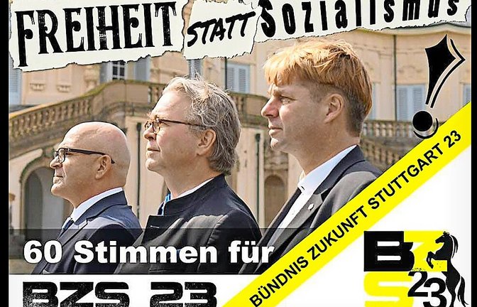 Wahlkampf 2019: Bernd Klingler, Heinrich Fiechtner und Ulrich Marx (von rechts) führten die Liste von BZS23 an.<span class='image-autor'>Foto: &nbsp;</span>
