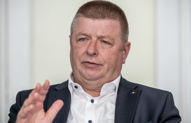 Der Präsident des Bundesamts für Verfassungsschutz, Thomas Haldenwang, zieht eine düstere Bilanz. (Archivbild)<span class='image-autor'>Foto: dpa/Michael Kappeler</span>