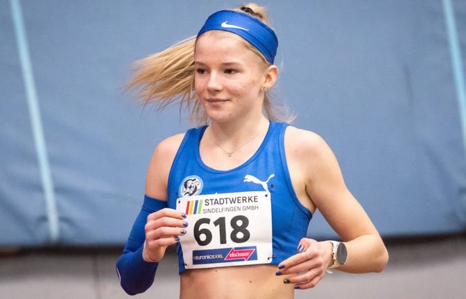 Anni Marcard vom VfL Sindelfingen hat bei den württembergischen Leichtathletikmeisterschaften überzeugt.<span class='image-autor'>IMAGO/Sandy Dinkelacker</span>