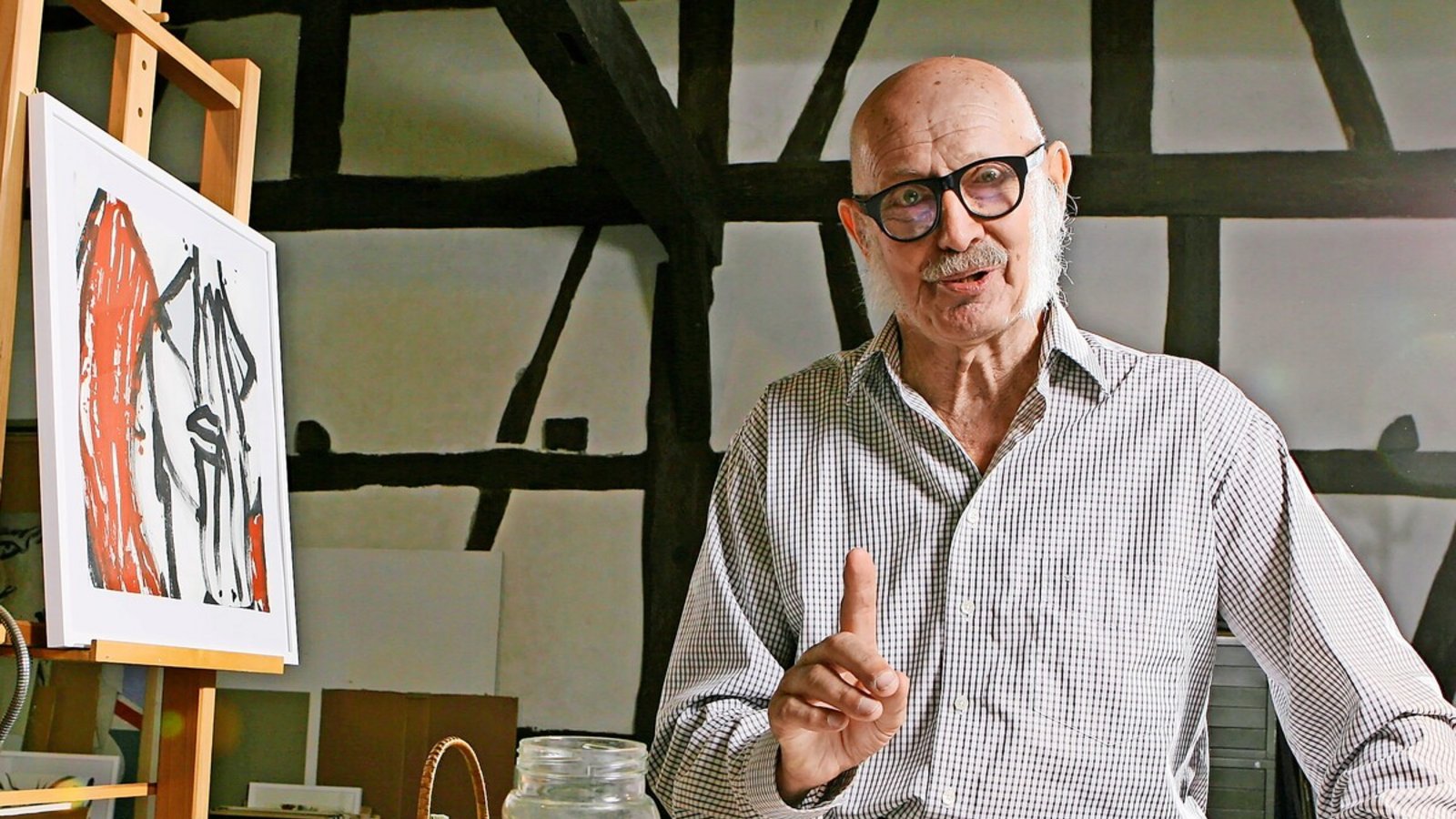Adam Lude Döring (1925–2018) in seinem AtelierAdam Lude Döring (1925-2018) in seinem Atelier.Foto: dpa/Bernd Weissbrod Adam Lude Döring (1925–2018) in seinem AtelierAdam Lude Döring (1925-2018) in seinem Atelier.Foto: dpa/Bernd Weissbrod
