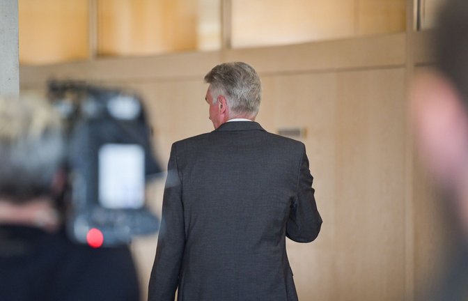Der frühere Inspekteur der Polizei am Montag im Landtag.<span class='image-autor'>Foto: Max Kovalenko/Max Kovalenko</span>