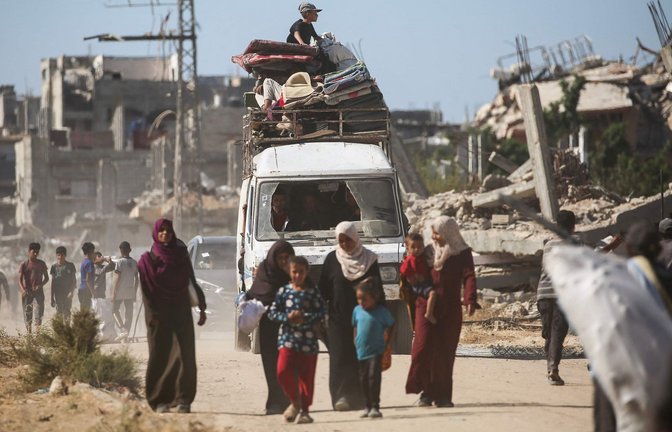 Viele Palästinenser kehren zurück.<span class='image-autor'>Foto: AFP/Eyad Baba</span>