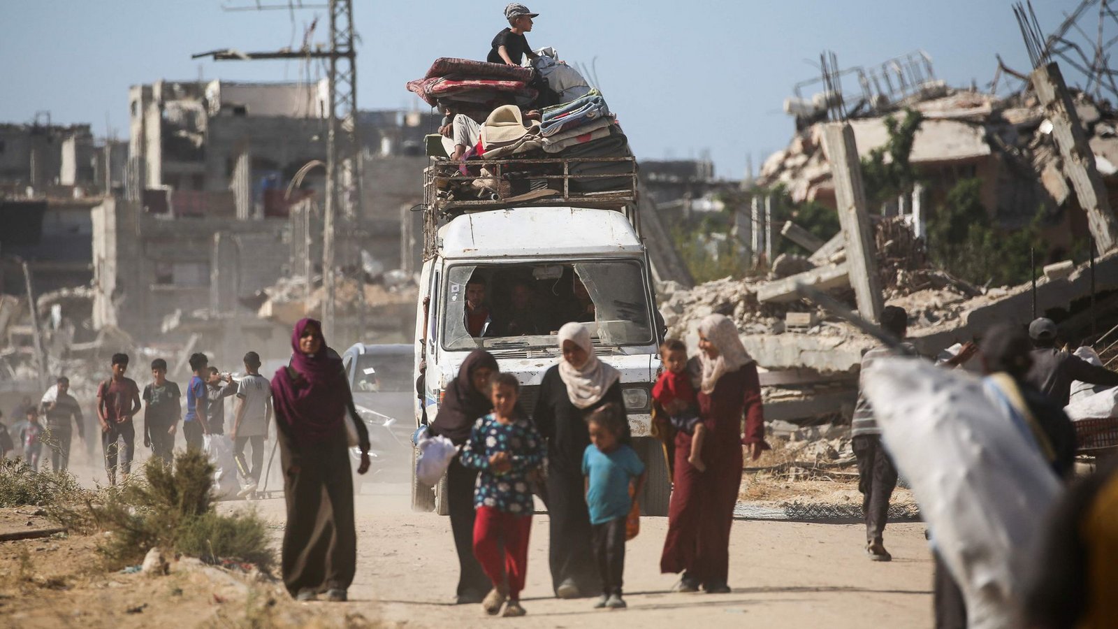 Viele Palästinenser kehren zurück.Foto: AFP/Eyad Baba Viele Palästinenser kehren zurück.Foto: AFP/Eyad Baba