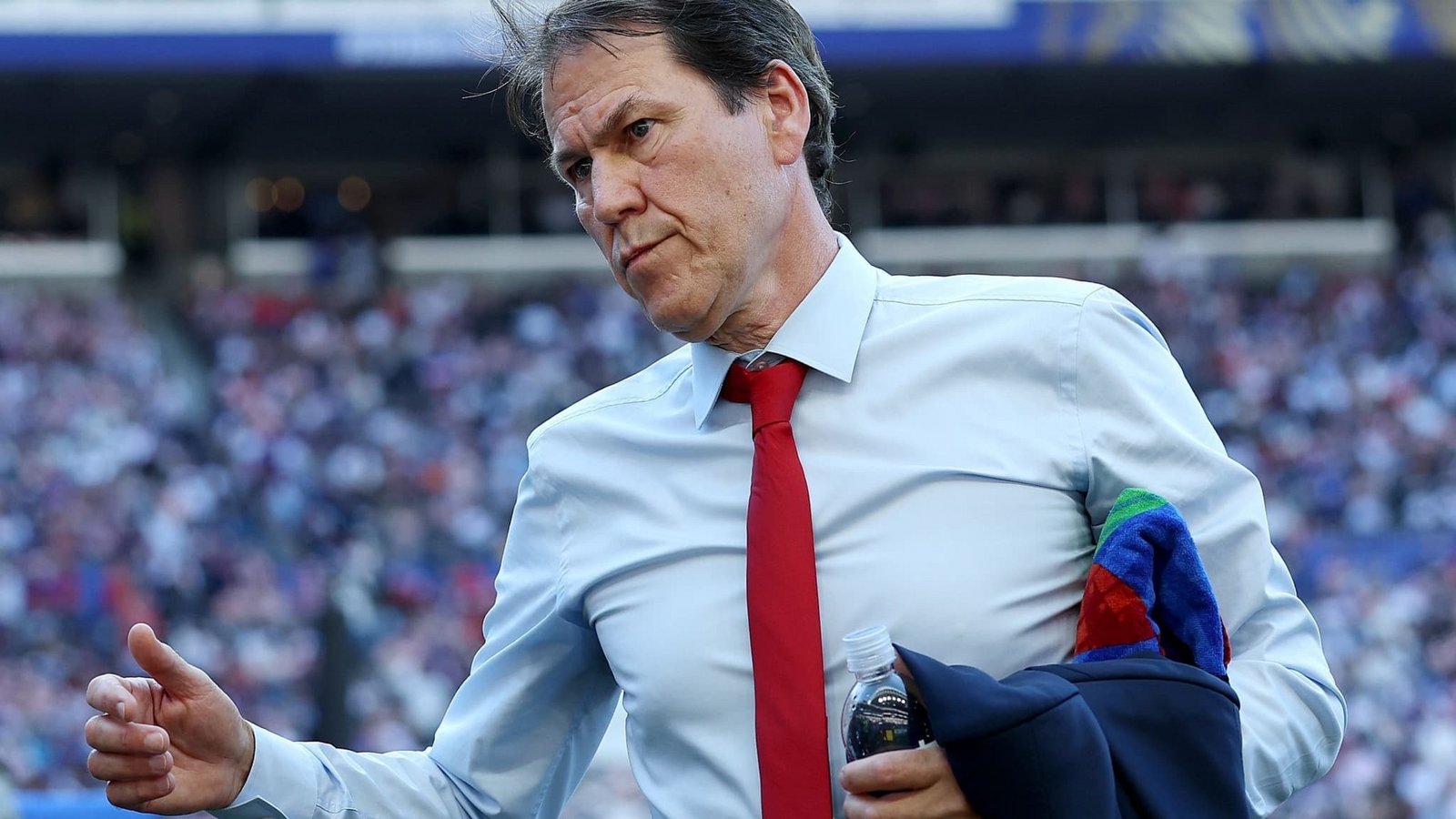 Belgiens Trainer Rudi Garcia sagt, er schere sich nicht um Anfeindungen seitens der Zuschauer. (Archivbild)Mao Siqian/XinHua/dpa Belgiens Trainer Rudi Garcia sagt, er schere sich nicht um Anfeindungen seitens der Zuschauer. (Archivbild)Mao Siqian/XinHua/dpa