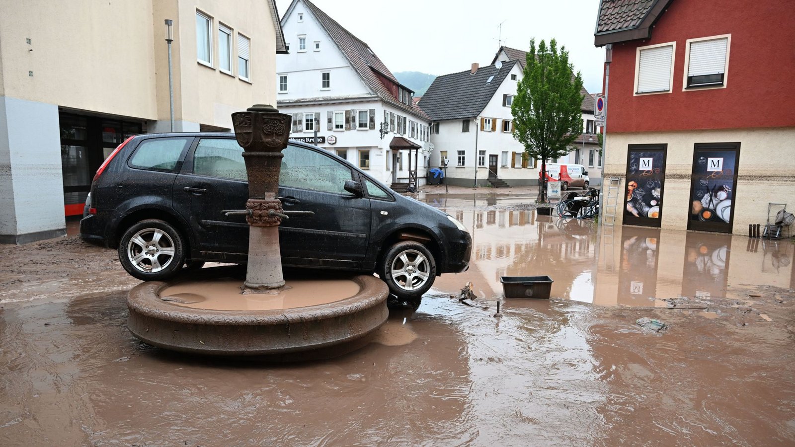 Das Hochwasser in Rudersberg (Rems-Murr-Kreis) Anfang Juni hat verheerende Schäden angerichtet.Foto: dpa/Bernd Weißbrod Das Hochwasser in Rudersberg (Rems-Murr-Kreis) Anfang Juni hat verheerende Schäden angerichtet.Foto: dpa/Bernd Weißbrod