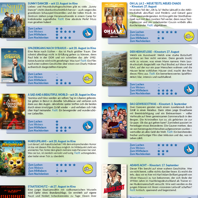 Tipps für euer Kino-Wochenende im September