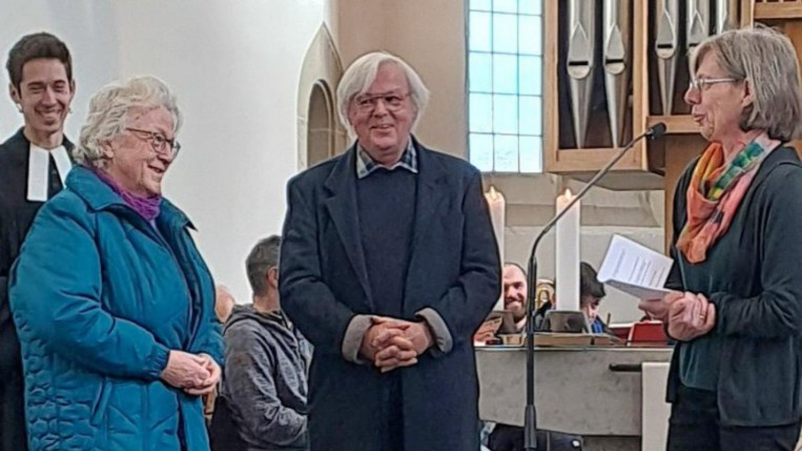 Bekannt und geschätzt: Rolf Seemann wird im Gottesdienst verabschiedet. Foto: p Bekannt und geschätzt: Rolf Seemann wird im Gottesdienst verabschiedet. Foto: p