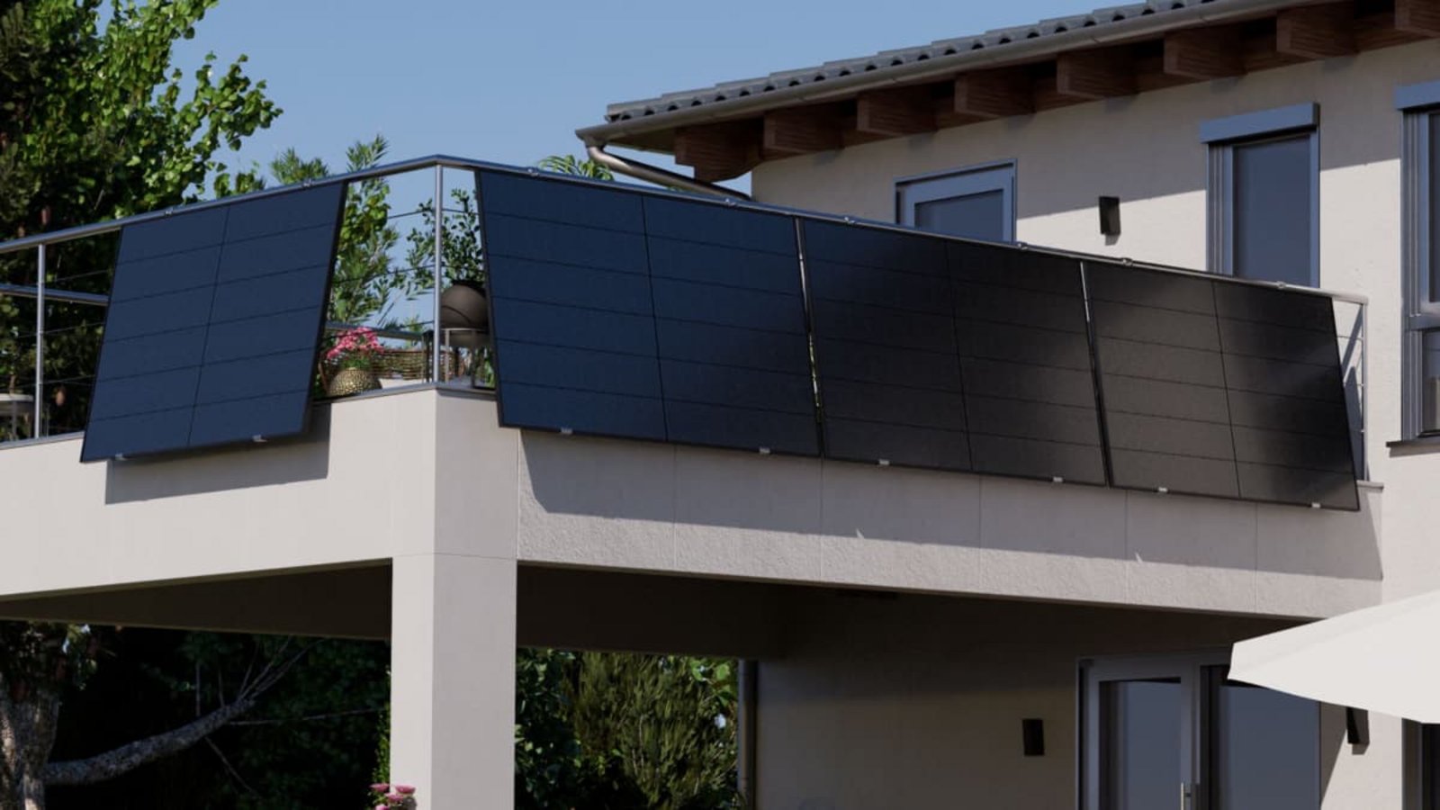 Solarstrom, der nicht direkt verbraucht wird, wird gespeichert und kann später genutzt werden.kleines kraftwerk