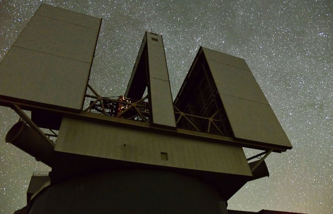 Large Binocular Telescope auf dem Mount Graham in Arizona, USA.<span class='image-autor'>Foto: Dr. Christoph Saulder/MPE</span>