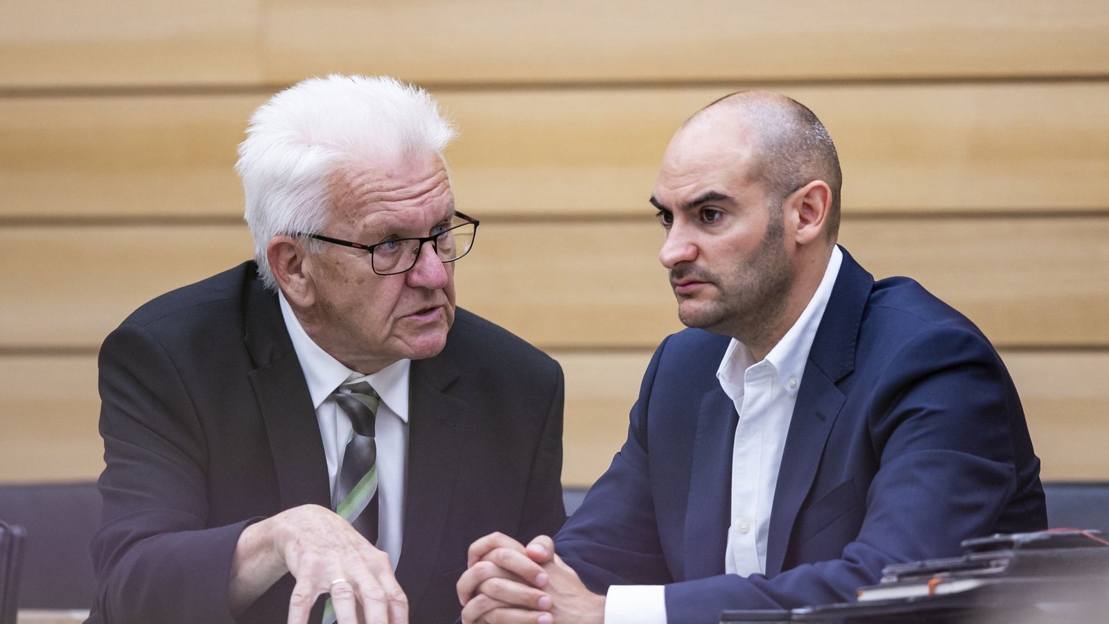 Ministerpräsident Kretschmann und Finanzminister Bayaz spielen eine Hauptrolle bei den Etatgesprächen.Foto: dpa/Tom Weller Ministerpräsident Kretschmann und Finanzminister Bayaz spielen eine Hauptrolle bei den Etatgesprächen.Foto: dpa/Tom Weller