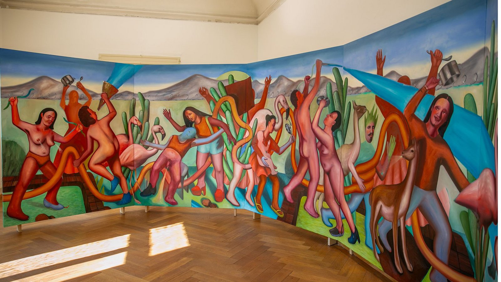 Wandbild der Künstlerin.Foto: Roberto Bulgrin