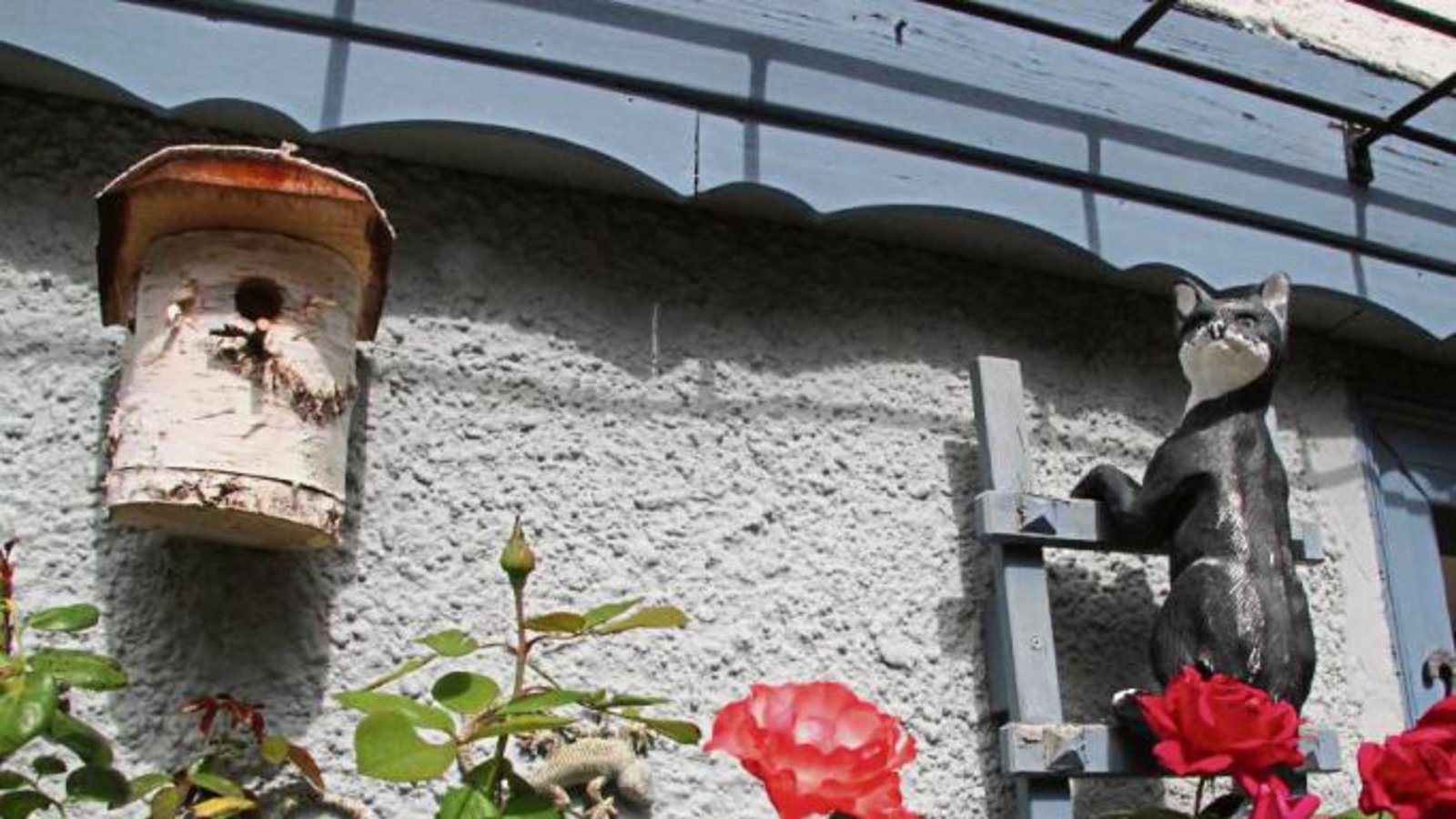 Ob angesichts dieses Nachbarn überhaupt ein gefiederter Freund in das Vogelhäuschen in der Vaihinger Kernstadt einziehen mag?  Foto: Banholzer