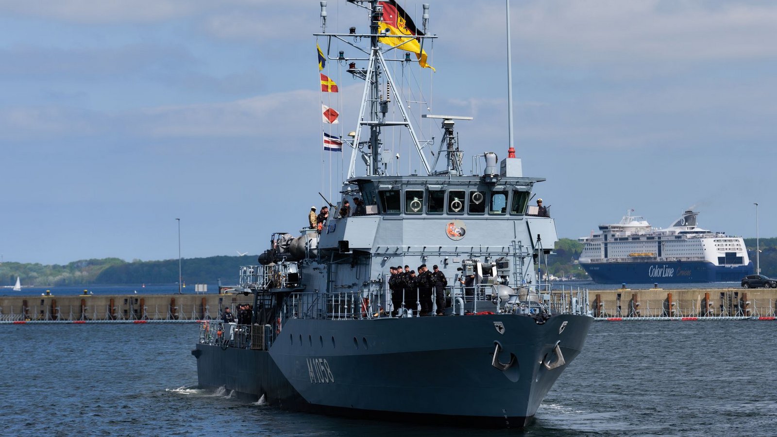 Sollte Deutschland sich an einer Militärmission beteiligen, gehört das Minenjagdboot Fulda zum deutschen Beitrag.Foto: Marcus Golejewski/dpa