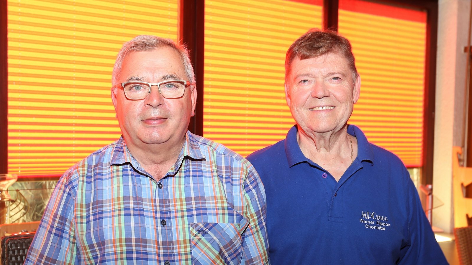 Manfred Dannecker (links) und Werner Dippon freuen sich aufs gemeinsame Konzert. Foto: Küppers Manfred Dannecker (links) und Werner Dippon freuen sich aufs gemeinsame Konzert. Foto: Küppers
