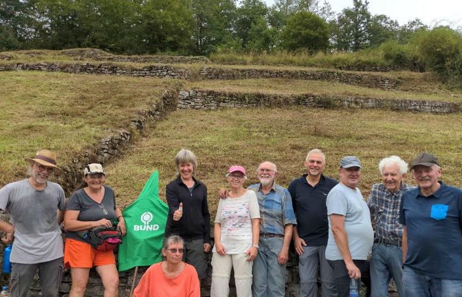 BUND Naturschutz Umweltschutz Pflegearbeiten ehemaliger Weinberg Magerrasen Geigersberg Ochsenbach Foto: p