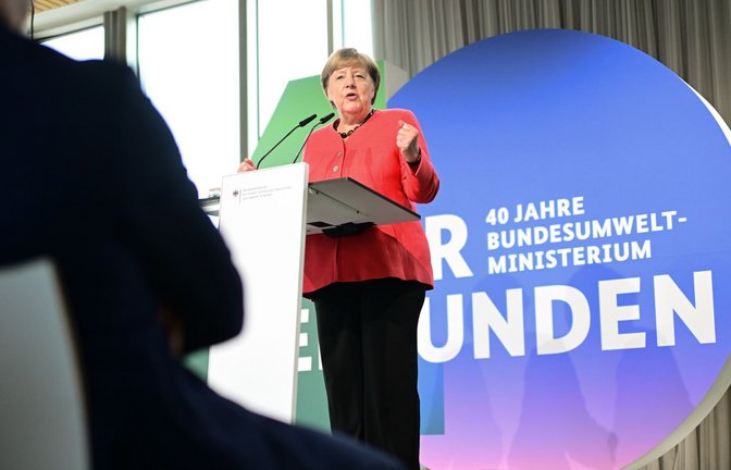 Die frühere Kanzlerin Angela Merkel (CDU) fordert mehr Aufmerksamkeit für den Klimaschutz ein.<span class='image-autor'>Foto: Sebastian Christoph Gollnow/dpa</span>