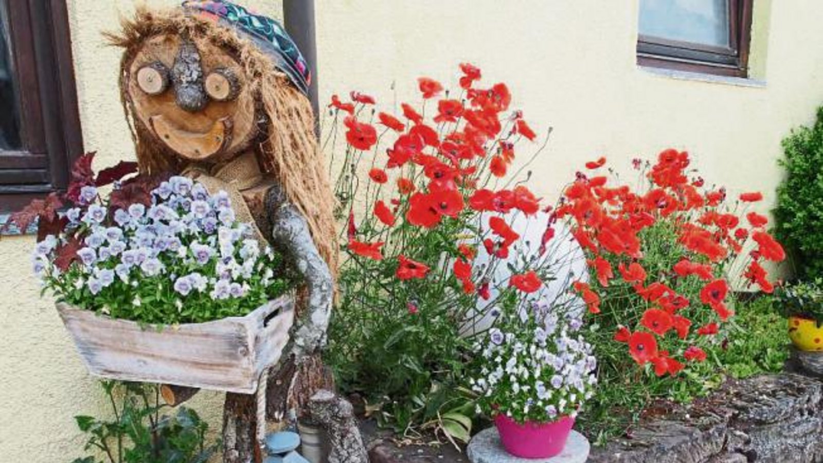 Diesen schönen Blumengruß hat Erwin Lorch in der Hauptstraße in Häfnerhaslach entdeckt.