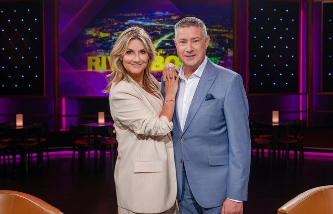 Riverboat: Die MDR-Talkshow aus Leipzig mit Kim Fisher und Joachim Llambi.<span class='image-autor'>Foto: MDR/Kirsten Nijhof</span>