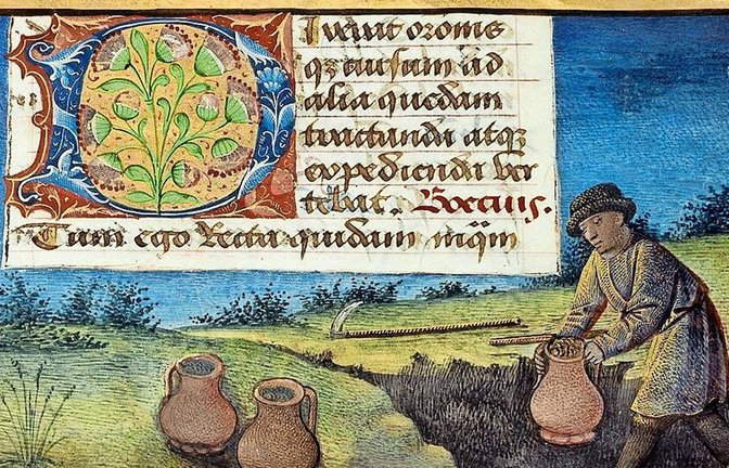 Schon im Mittelalter wurden Schätze ver- und ausgegraben.<span class='image-autor'>Foto: British Library/Hendrick Zwietasch</span>