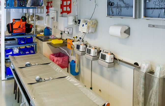 Der Sanitätswagen bietet Platz für 34 Liegend-Patienten.
