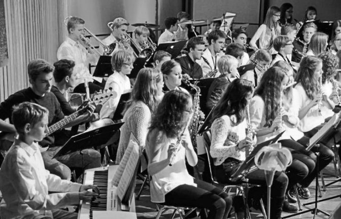 Stimmungsvoll wie im Vorjahr – so wollen Big Band und Jazz Crew des Lichtenstern-Gymnasiums mit ihren musikalischen Gästen aus Michelbach am Freitag begeistern.  Foto: p