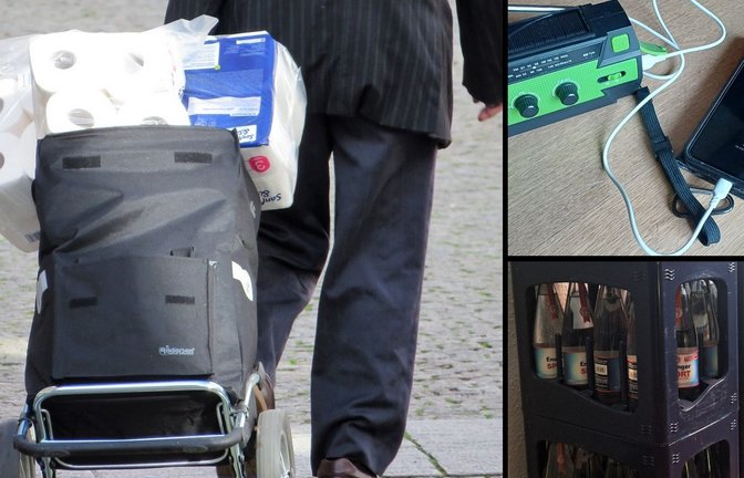 Ob Hygieneartikel, Kurbelradio oder Wasser: Es gibt einiges, was man im Haushalt vorrätig haben sollte.       VKZ-Archivfotos: Arning, Rücker, Kauer