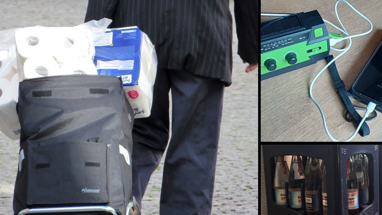 Ob Hygieneartikel, Kurbelradio oder Wasser: Es gibt einiges, was man im Haushalt vorrätig haben sollte. VKZ-Archivfotos: Arning, Rücker, Kauer Ob Hygieneartikel, Kurbelradio oder Wasser: Es gibt einiges, was man im Haushalt vorrätig haben sollte. VKZ-Archivfotos: Arning, Rücker, Kauer