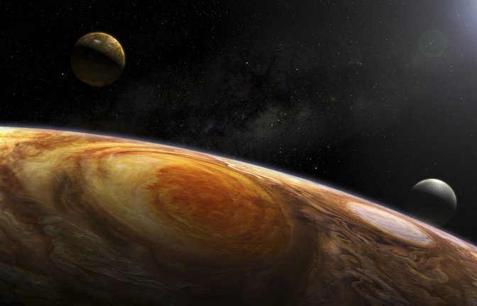 Inmitten der Atmosphäre des Gasplaneten Jupiter befindet sich der Große Rote Fleck. Dabei handelt es sich um einen auffälligen und langlebigen Supersturm.<span class='image-autor'>Foto: Imago/StockTrek Images</span>