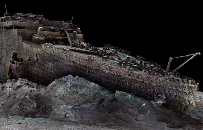 Hochauflösende 3D-Aufnahme des Wracks der Titanic in 3821 Meter Tiefe.<span class='image-autor'>Foto: AFP/BBC/Atlantic Produtcions/Magellan</span>