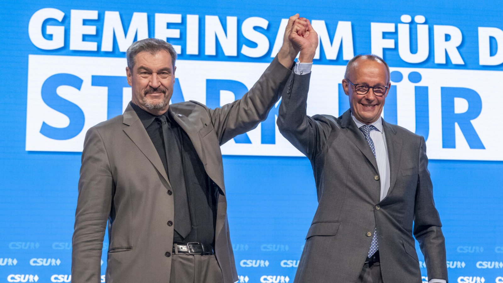 Markus Söder und Friedrich Merz – erstmal wieder Seite an Seite.Foto: /