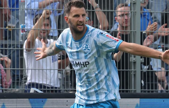 Dejan Bozic will mit den Kickers in Homburg punkten.<span class='image-autor'>Baumann/Hansi Britsch</span>