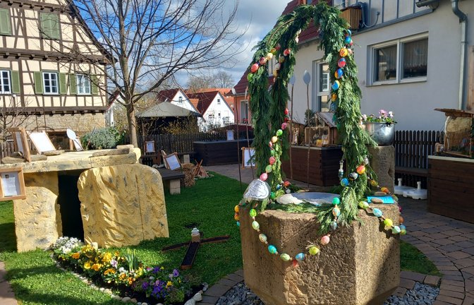 Den Ostergarten in Großsachsenheim kann man noch bis zum 16. April besuchen.  <span class='image-autor'>Foto: Glemser</span>