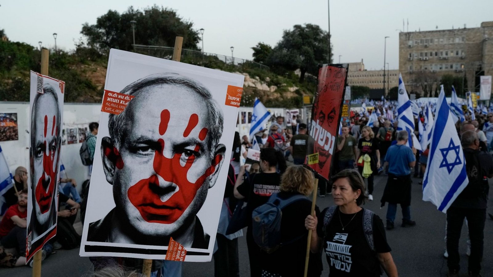 Protest im eigenen Land gegen den israelischen Ministerpräsidenten Benjamin Netanjahu.Foto: Leo Correa/AP/dpa