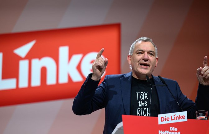 Jan van Aken verurteilte den Angriff Israels.<span class='image-autor'>Foto: Hendrik Schmidt/dpa/Hendrik Schmidt</span>