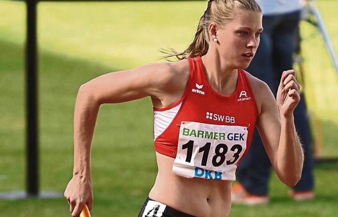 Als Schlussläuferin der 4 x 400-Meter-Staffel führte Daniela Ferenz das Quartett der LG Neckar-Enz bei der DM auf den elften Platz. Foto: privat