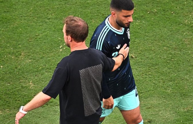 Das WM-Aus und die Kritik von Bundestrainer Julian nagelsnmann gingen nicht spurlos an Deniz Undav vorbei.<span class='image-autor'>Tom Weller/dpa</span>