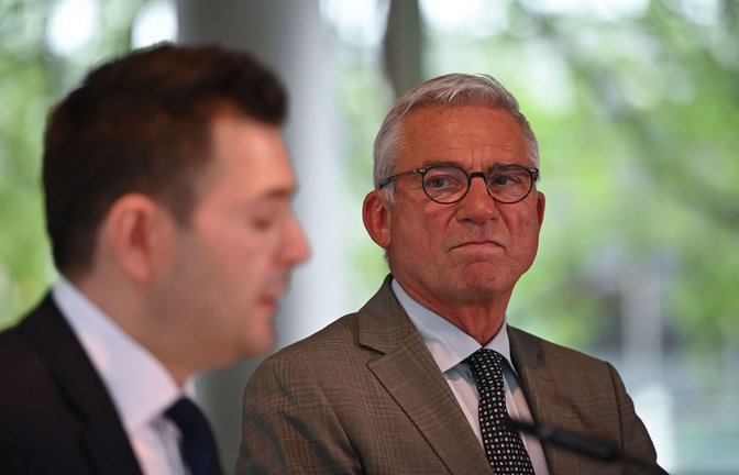 Er ist immer noch da: Thomas Strobl (rechts), der neue Präsident des Landtags in Baden-Württemberg,  und Tobias Vogt,  baden-württembergischer CDU-Fraktionsvorsitzender<span class='image-autor'>Foto: Katharina Kausche/dpa</span>
