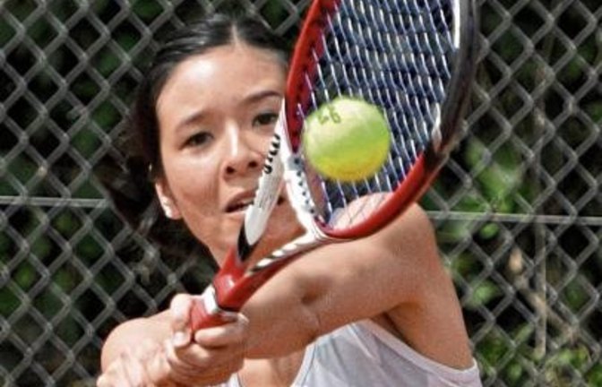 Anh-Tuyet Huyhn hat erstmals in dieser Saison für den TV Vaihingen in der Bezirksliga zum Schläger gegriffen. Foto: Leitner