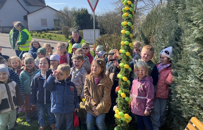 Strahlende Sonne und Kindergesichter bei der Aktion in Spielberg.  <span class='image-autor'>Foto: Glemser</span>