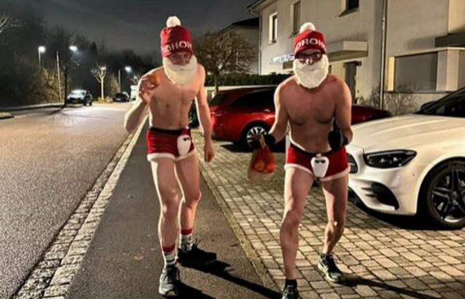 Nicht nur in den Häusern schaute in dieser Woche der Nikolaus vorbei. Auch auf den Straßen im Bareselwohngebiet in Vaihingen wie dieser Schnappschuss zeigt, der uns über Facebook zugeschickt wurde.  <span class='image-autor'>Foto: p</span>