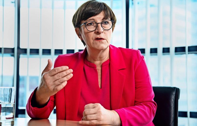Saskia Esken beim Interview im Berliner Will-Brandt-Haus, der Parteizentrale der SPD<span class='image-autor'>Foto: www.marco-urban.de/Marco Urban</span>
