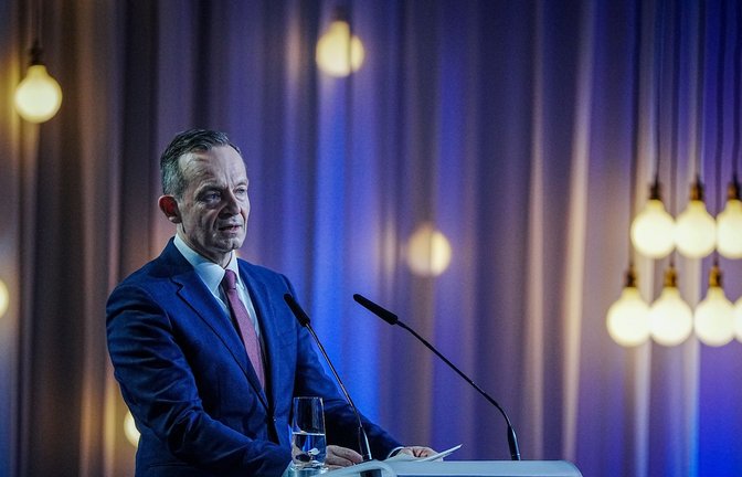 Volker Wissing (FDP), Bundesminister für Verkehr und Digitales, spricht beim Digital-Gipfel 2022..<span class='image-autor'>Foto: Kay Nietfeld/dpa</span>