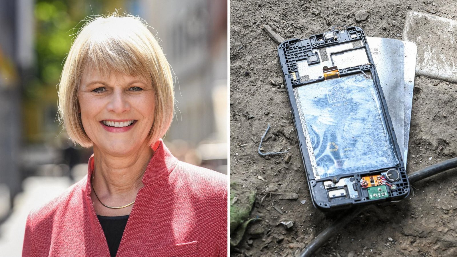 Links im Bild die ZDF-Journalistin Gundula Gause. Sie fordert ein Handy-Pfand (Archivfoto).Foto: Harald Oppitz/KNA/Harald Oppitz