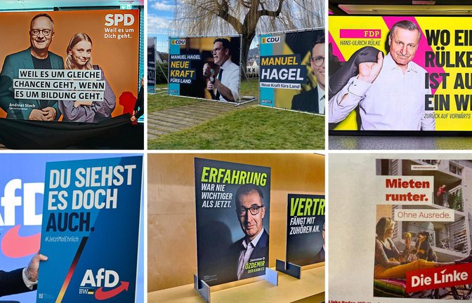 Die Plakate sind präsent, die heiße Phase des Wahlkampfs hat begonnen.<span class='image-autor'>Foto: dpa/STZN</span>