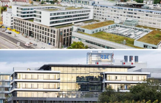 Das Klinikum der Stadt (oben) und das Robert-Bosch-Krankenhaus wollen Teil eines Uniklinikums werden. Das Klinikum der Stadt (oben) und das Robert-Bosch-Krankenhaus wollen Teil eines Uniklinikums werden.<span class='image-autor'>Foto: Lichtgut/Julian Rettig</span>